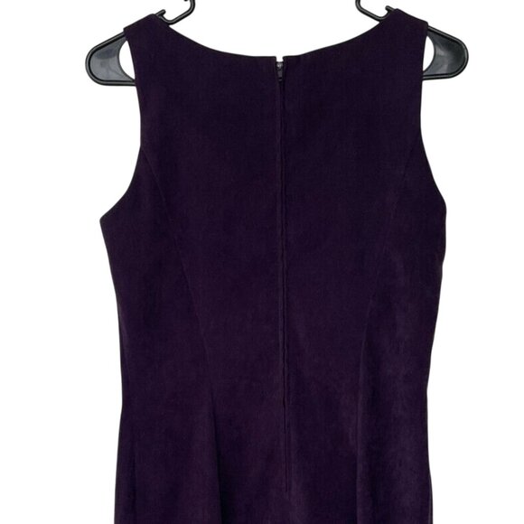 BE SMART PURPLE FAUX SUEDE SLEEVELESS DRESS SMALL? MEDIUM?-EXCELLENT! - Picture 7 of 10